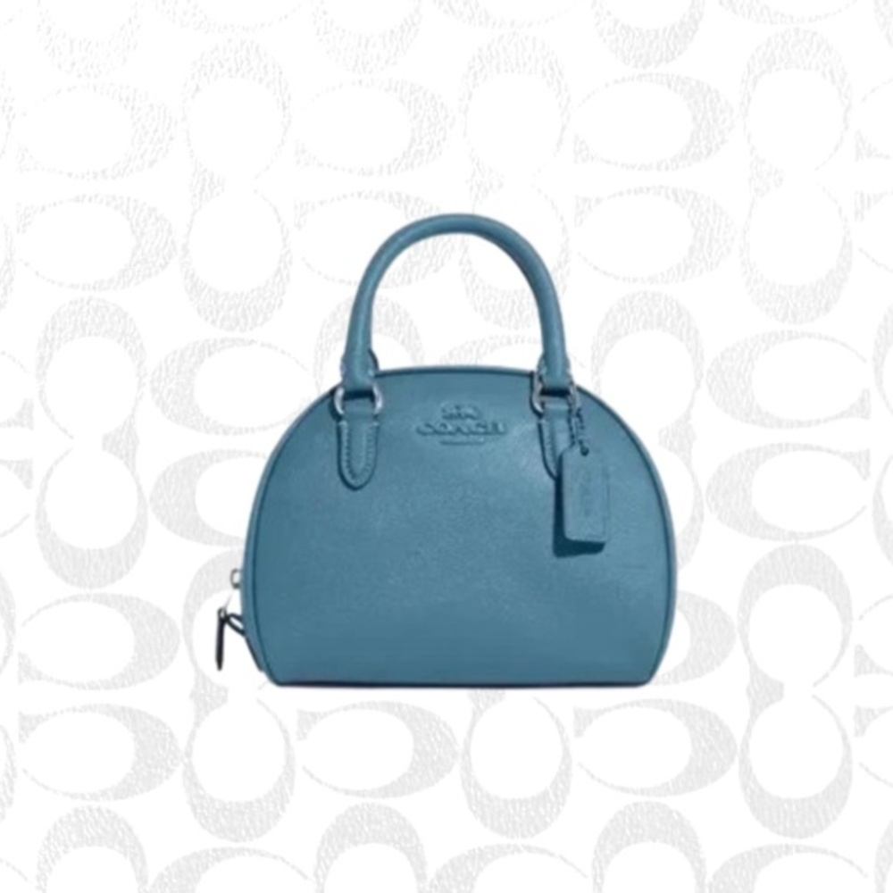 COACH Sydney Satchel - Silver/Pacific Blue